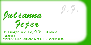 julianna fejer business card